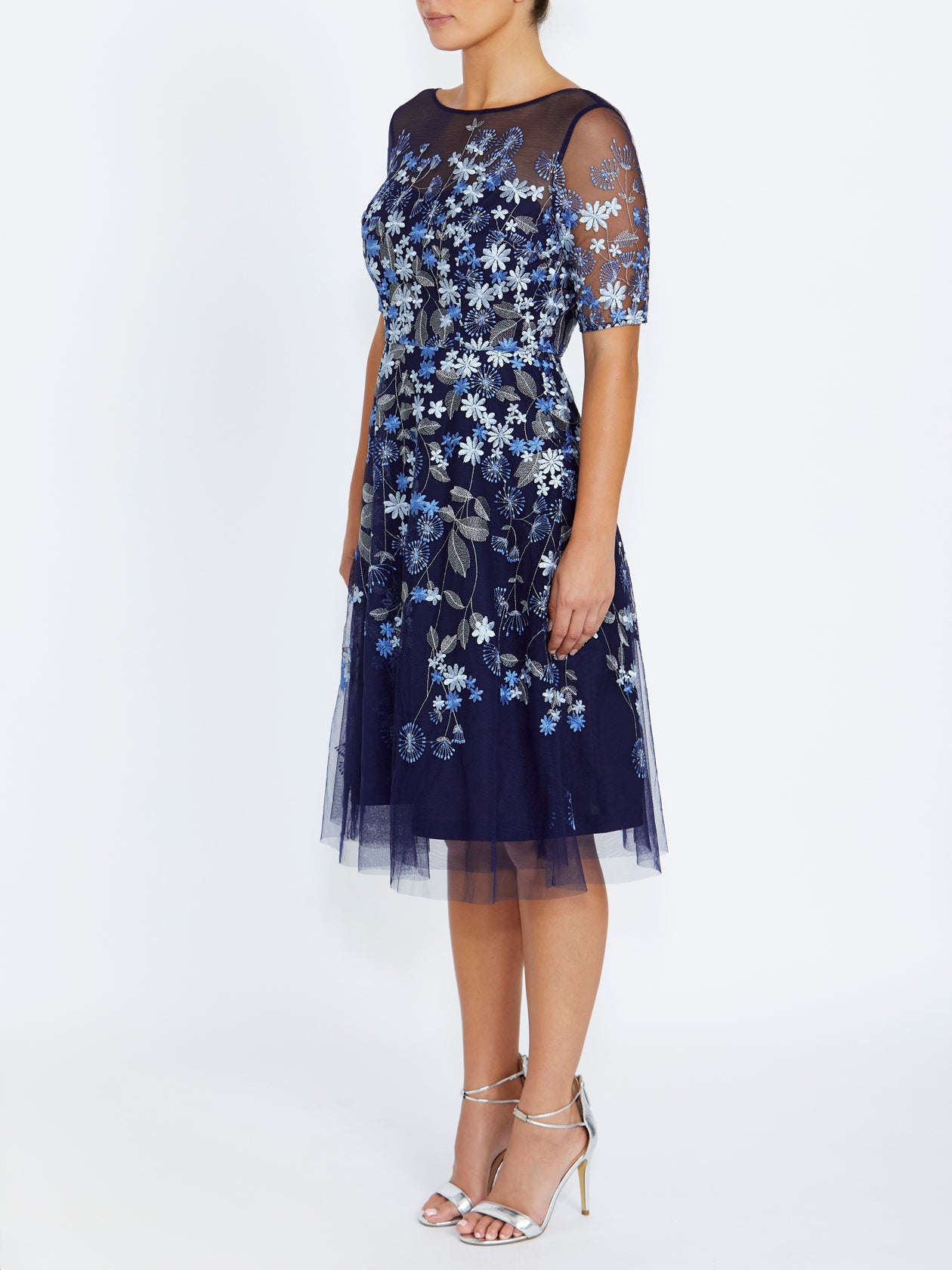 Catalina Navy Midi Dress