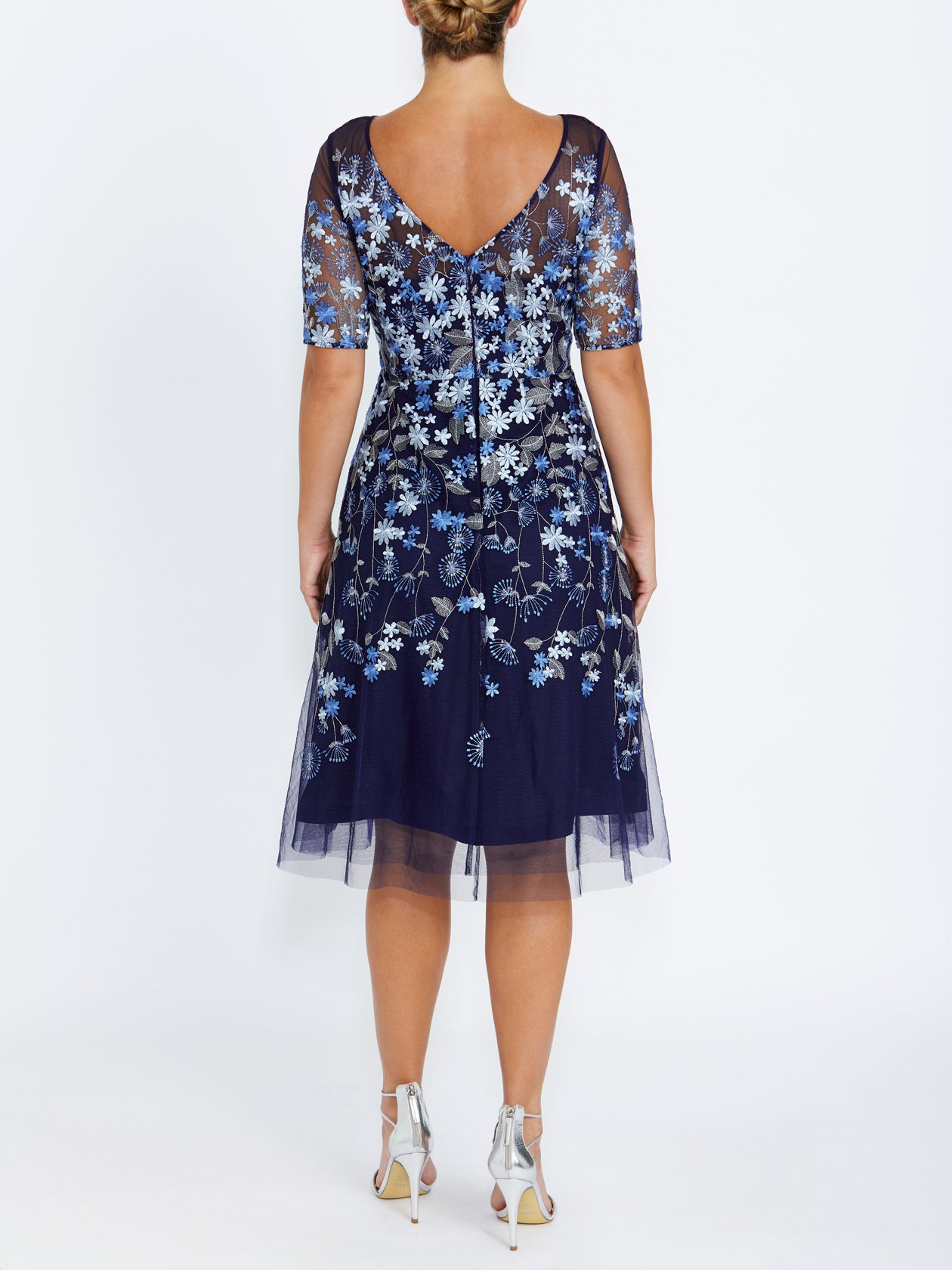 Catalina Navy Midi Dress