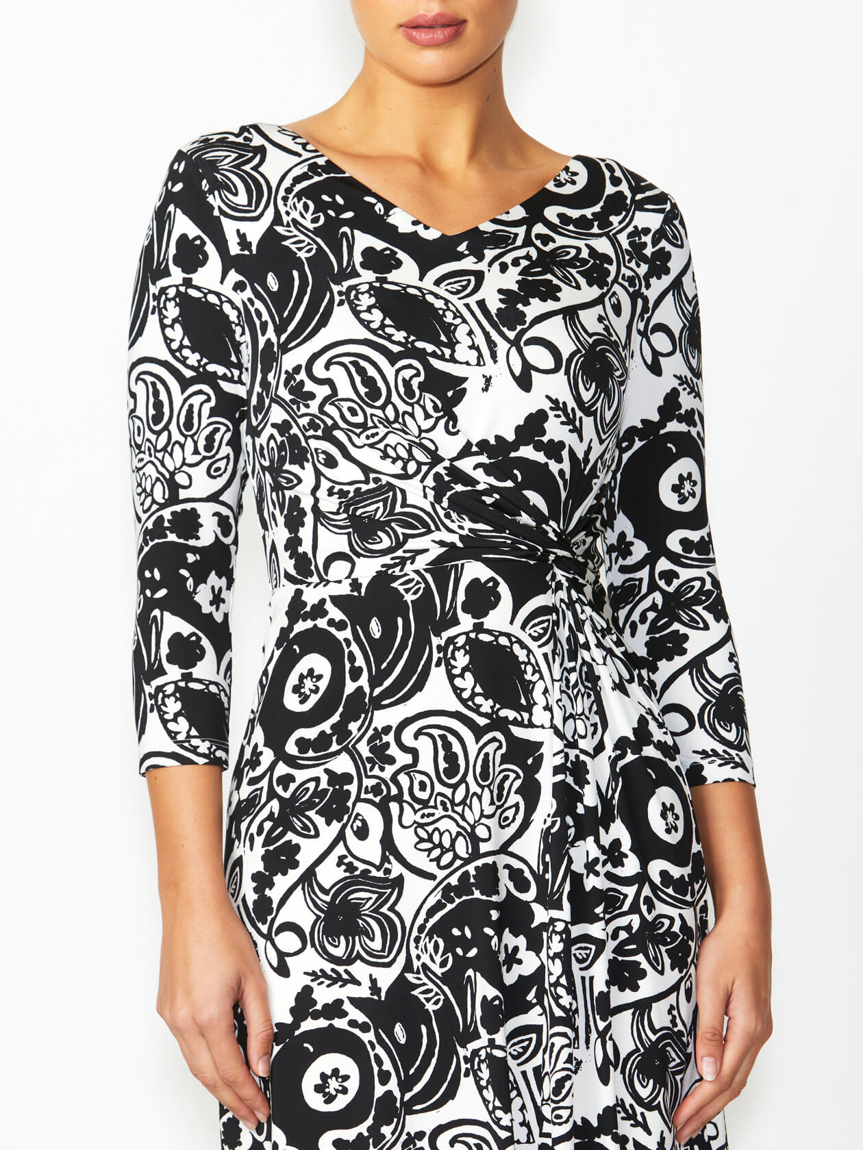Women's Jersey Asymmetrical Dress in Black | Tiffany