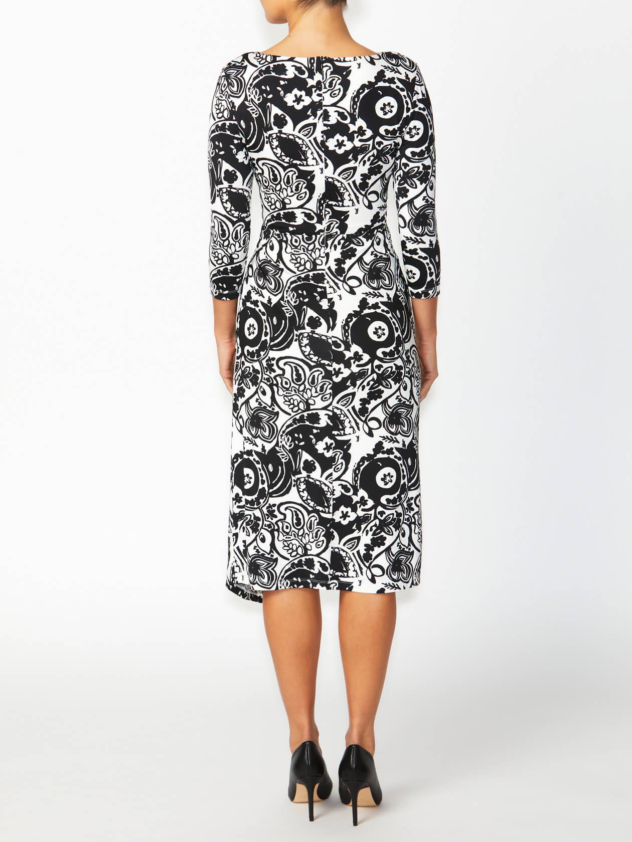 Women's Jersey Asymmetrical Dress in Black | Tiffany