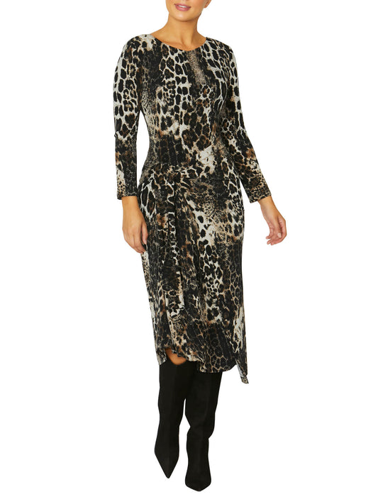 Loren Animal Print Jersey Dress