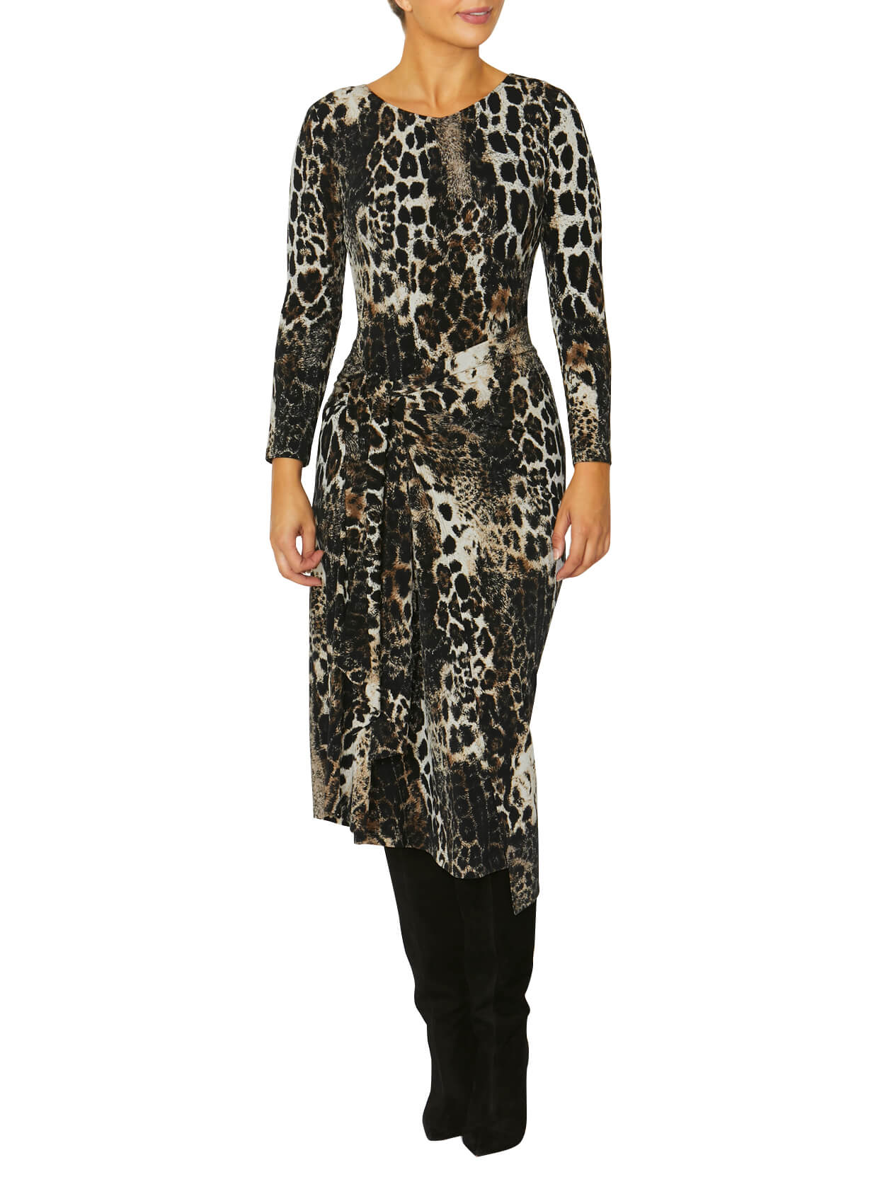 Loren Animal Print Jersey Dress