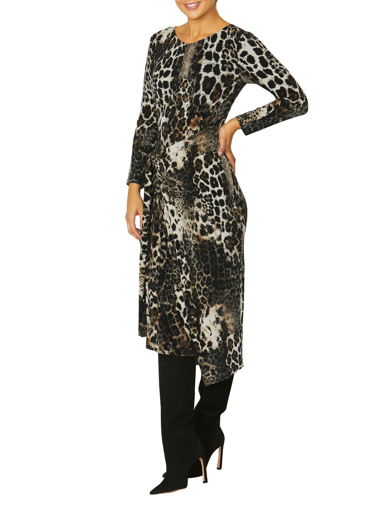 Loren Animal Print Jersey Dress