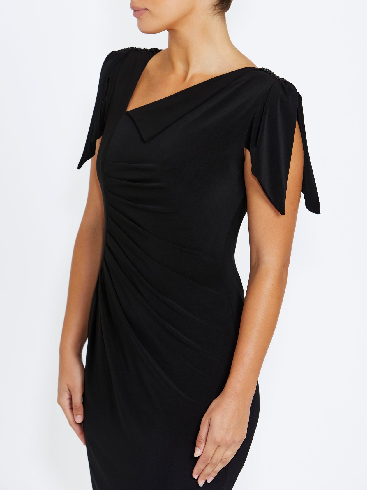 Hebe Black Jersey Dress