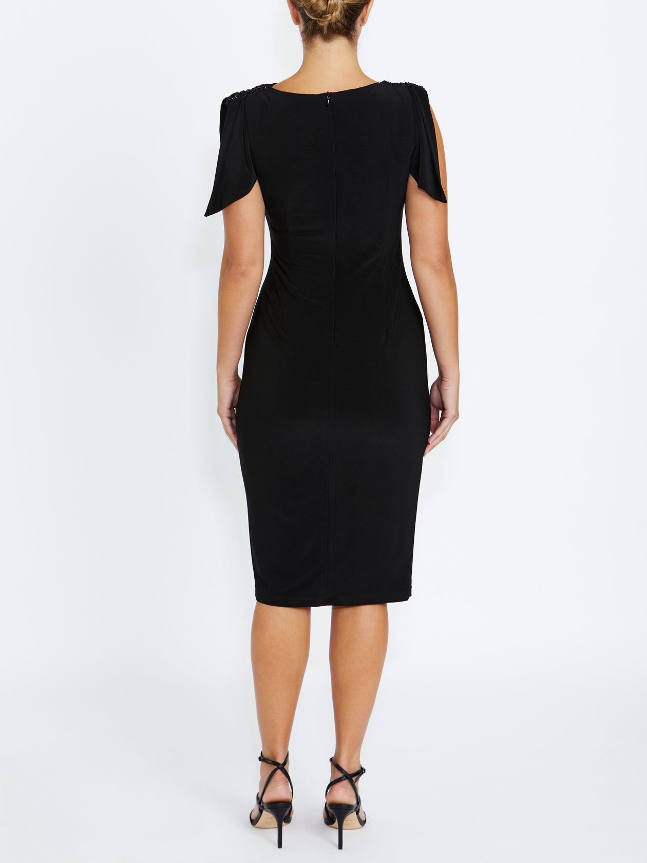 Hebe Black Jersey Dress
