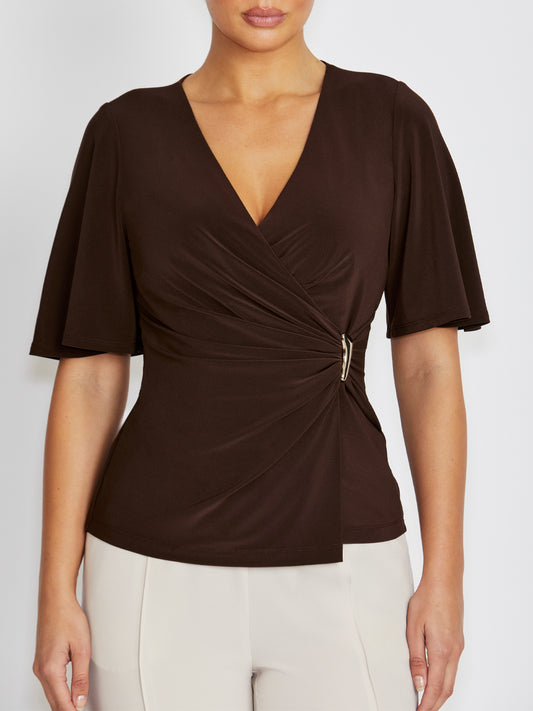 Myrah Brown Top