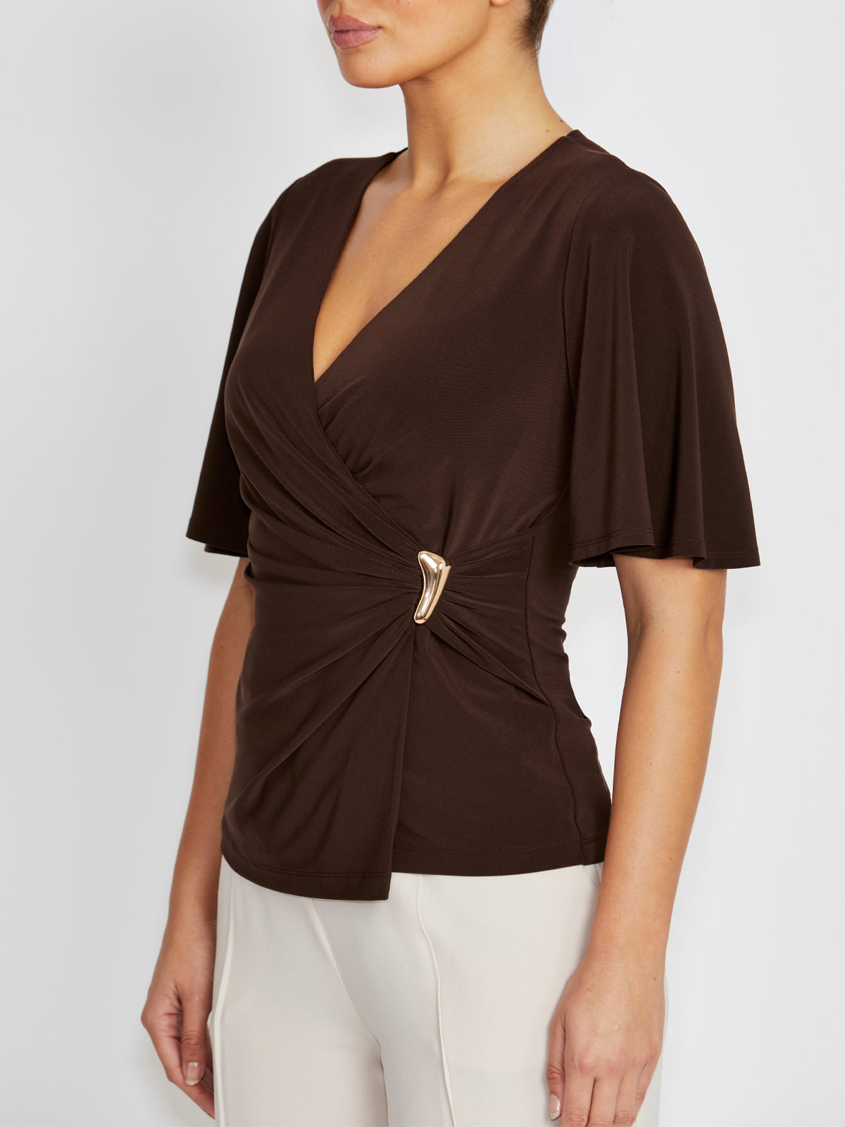 Myrah Brown Top
