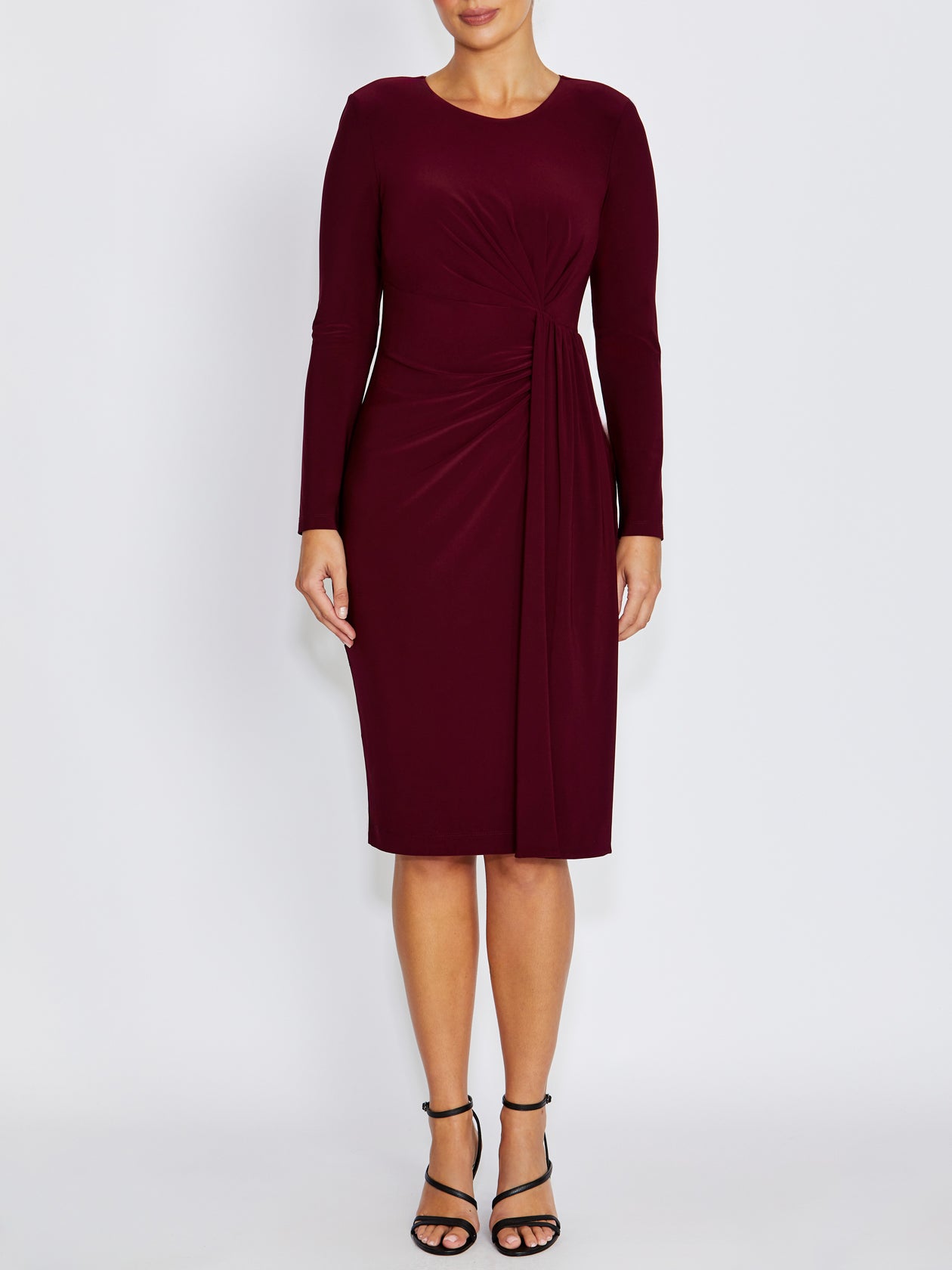Londyn Wine Jersey Dress