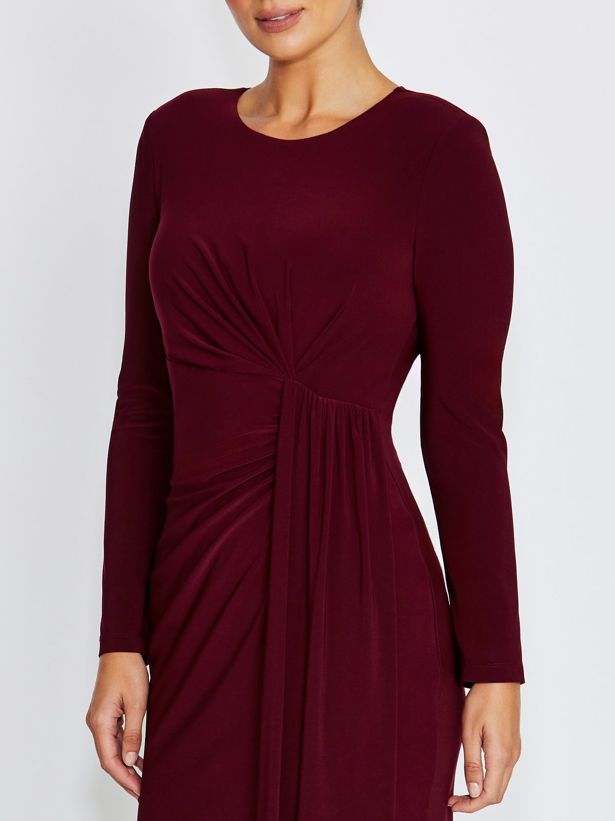 Londyn Wine Jersey Dress