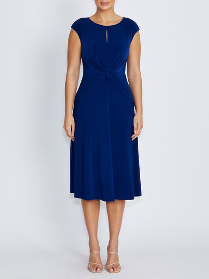 Valencia Dark Blue Jersey Dress