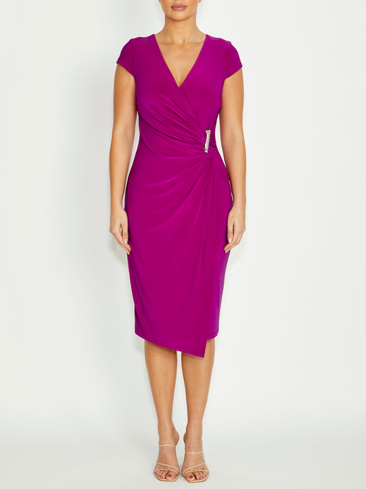 Myrah Magenta Jersey Dress