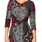 Anderson Red Paisley Jersey Dress