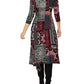 Anderson Red Paisley Jersey Dress