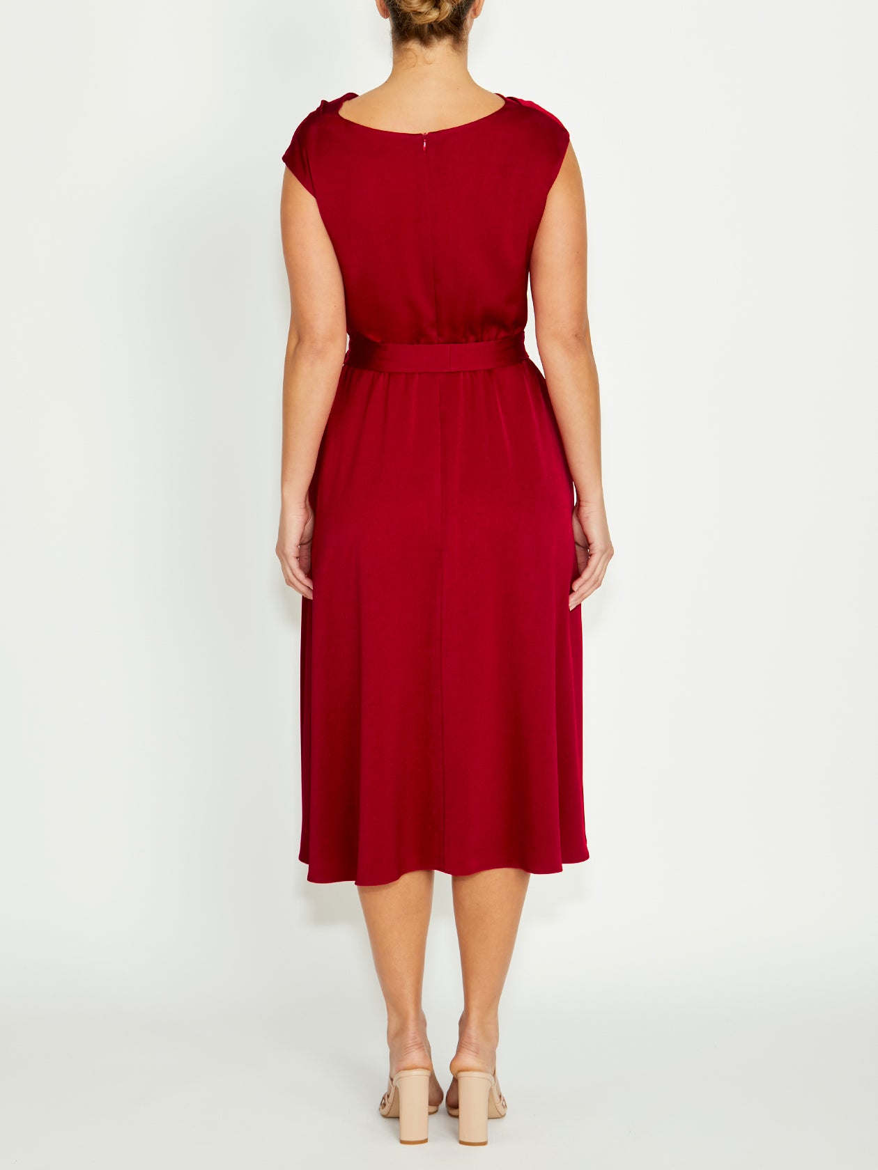 Carina Red Crepe Dress