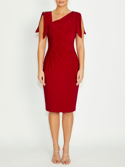 Hebe Red Jersey Dress