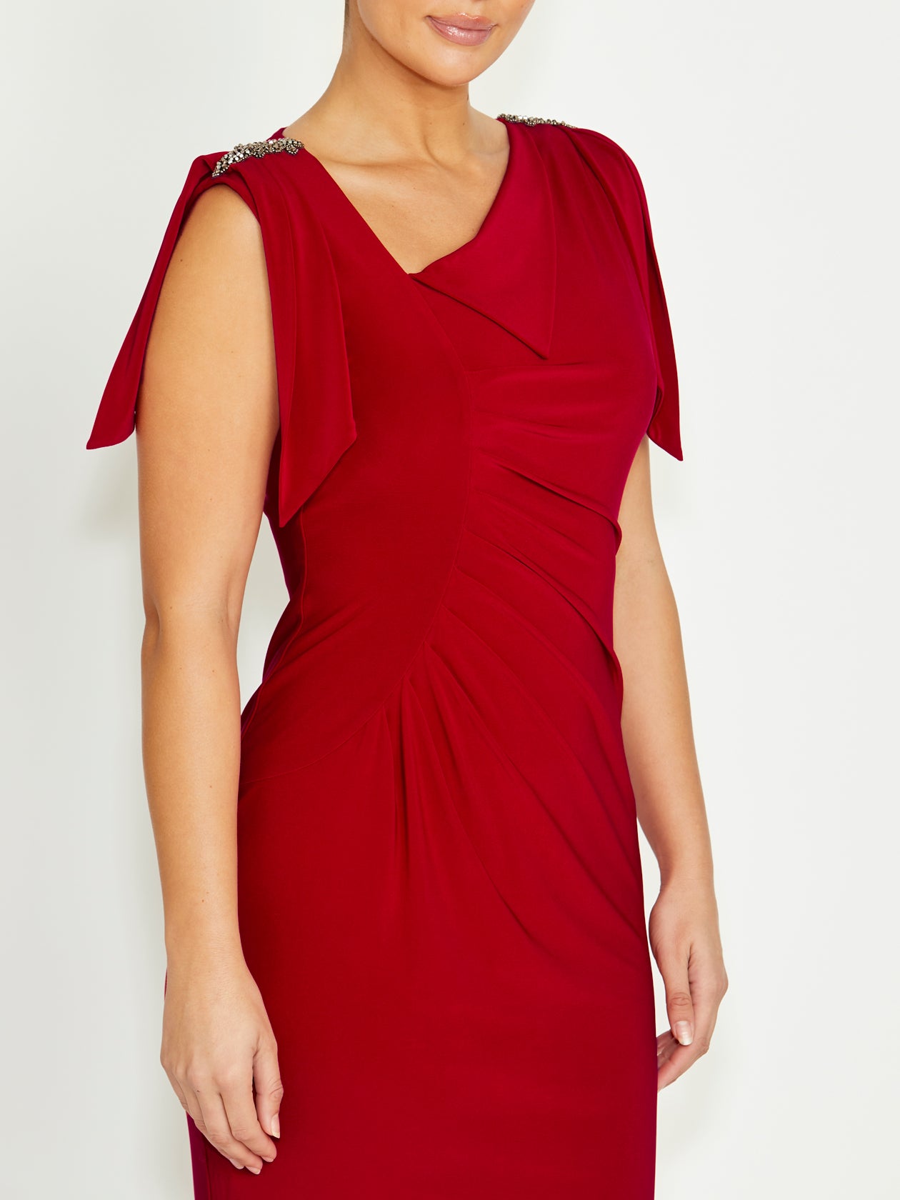 Hebe Red Jersey Dress
