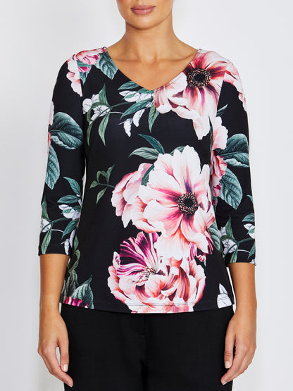 Marelle Floral Jersey Top