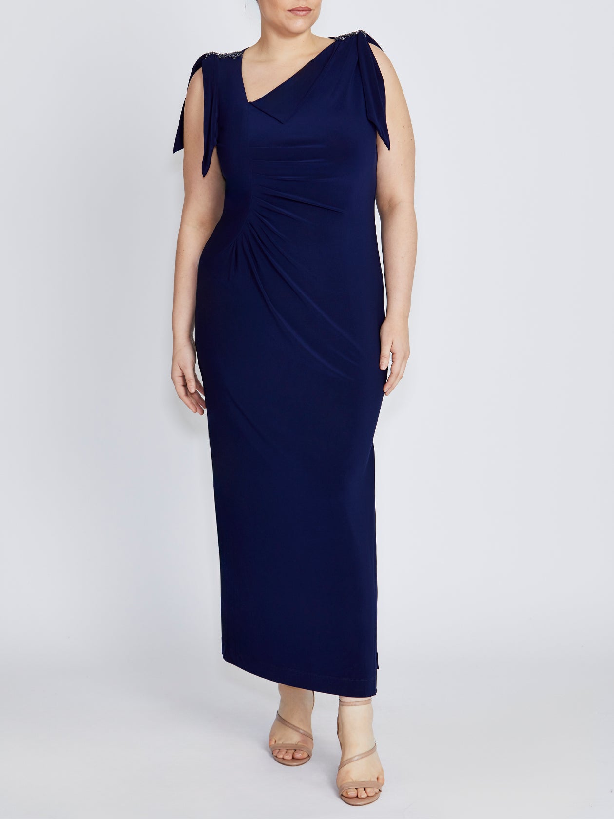 Hebe Navy Jersey Gown