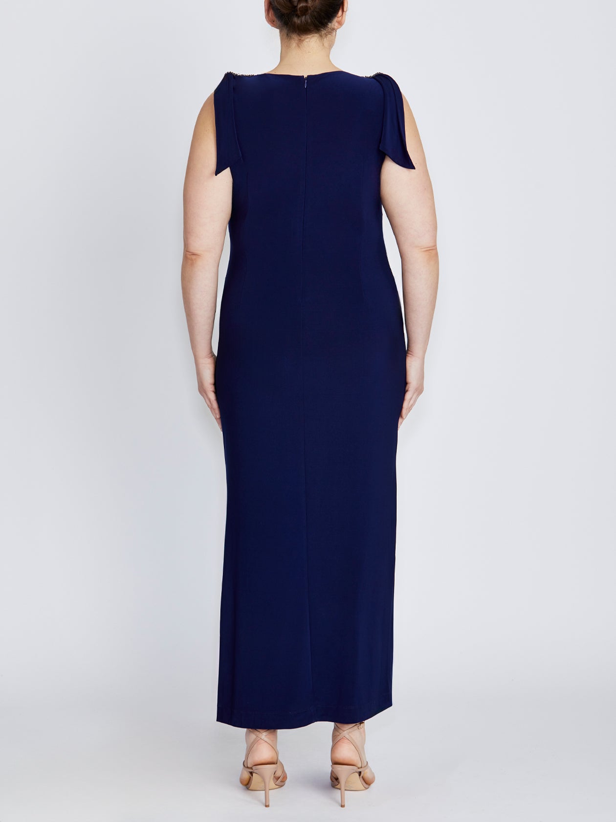 Hebe Navy Jersey Gown