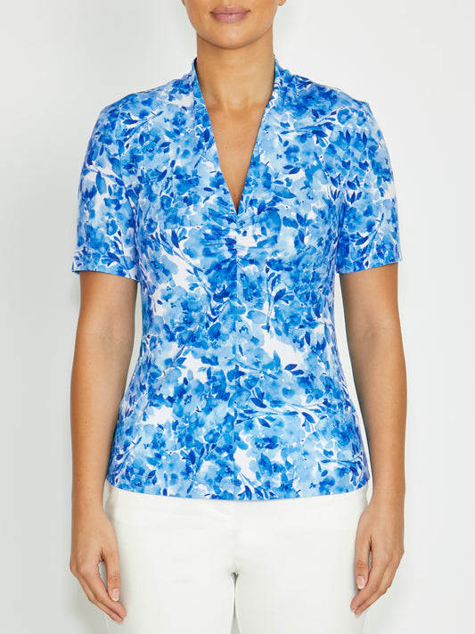 Cora Blue Jersey Top