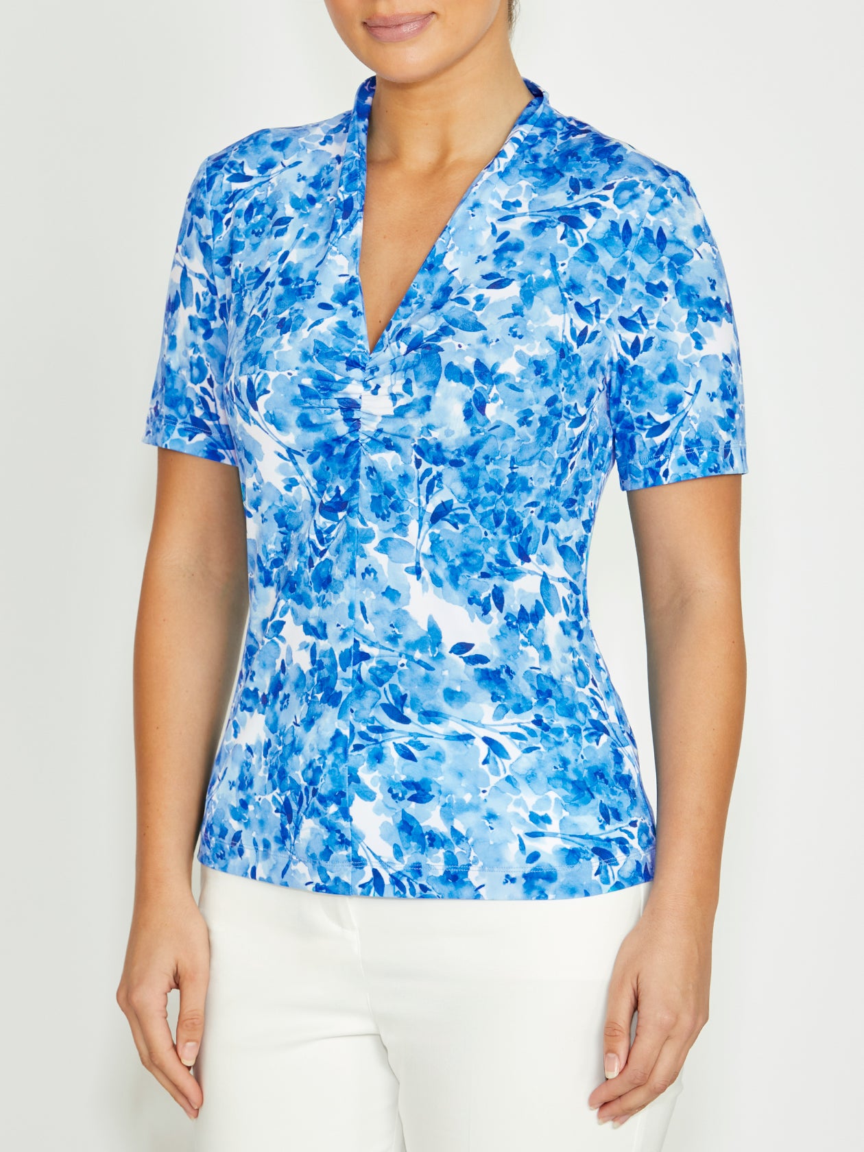 Cora Blue Jersey Top