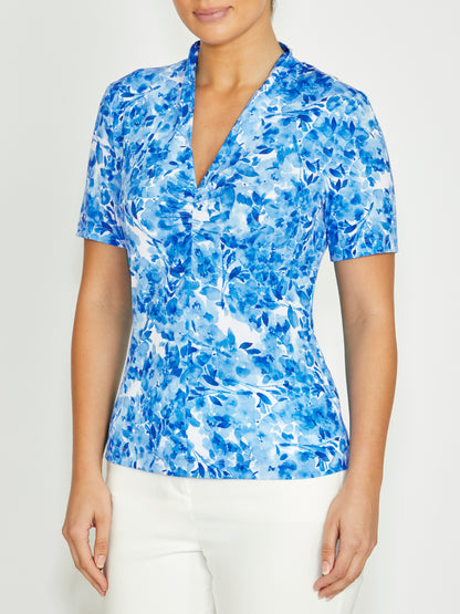 Cora Blue Jersey Top