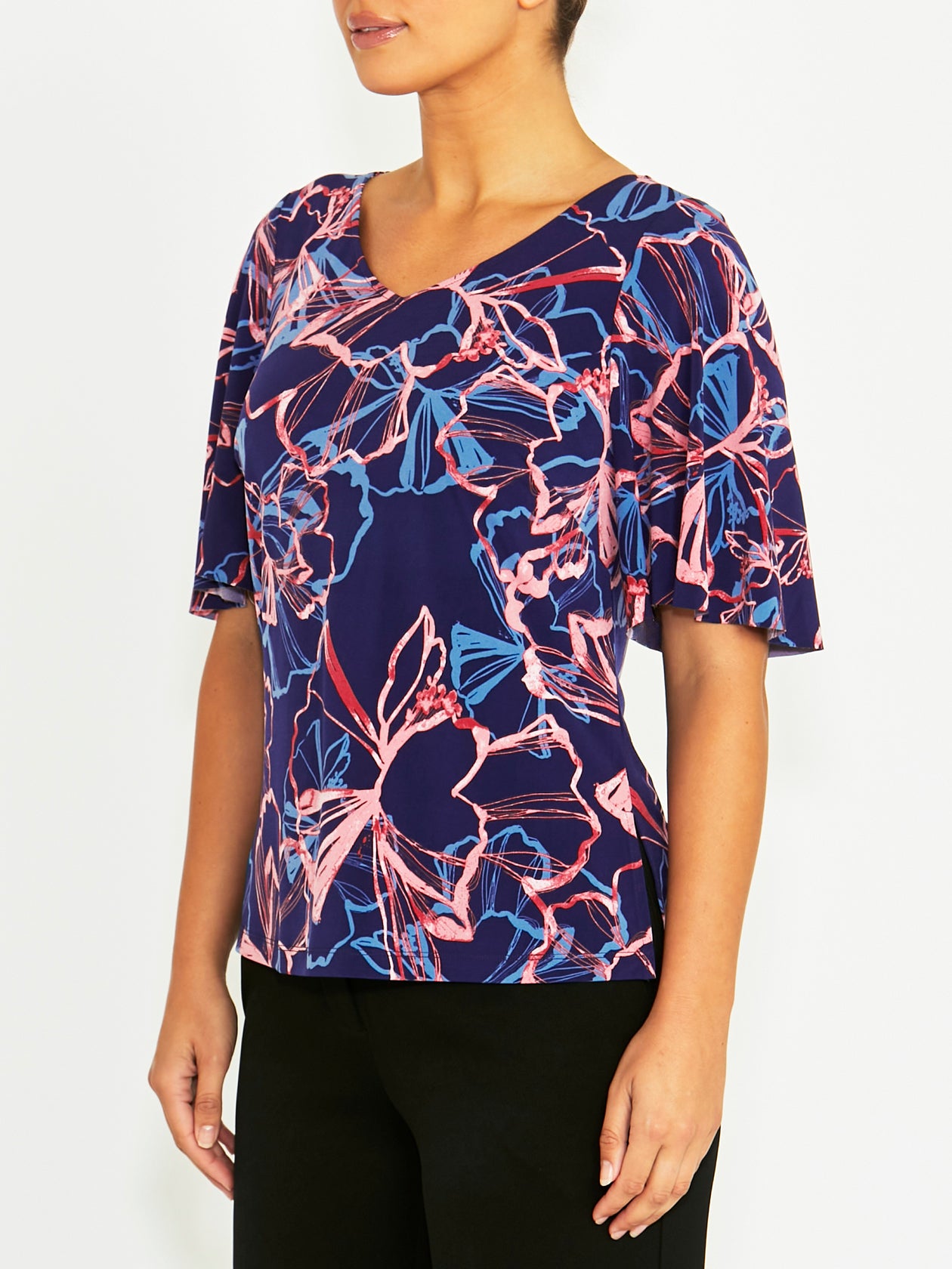 Marcela Blue Opal Jersey Top