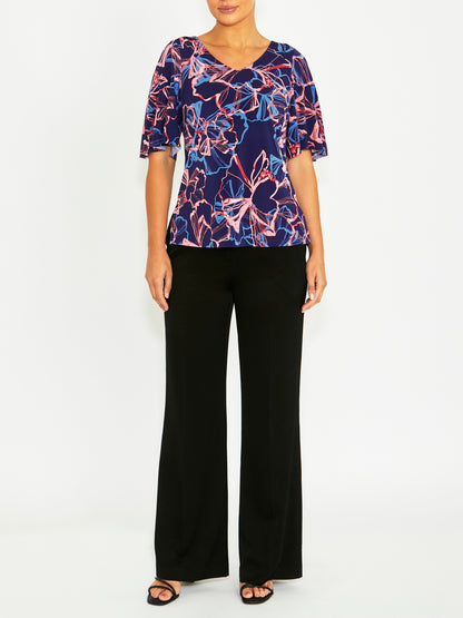 Marcela Blue Opal Jersey Top