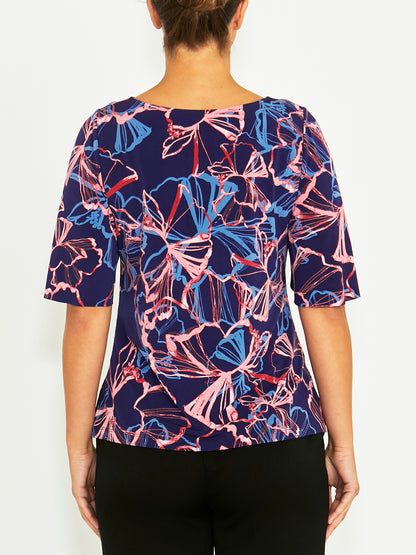 Marcela Blue Opal Jersey Top