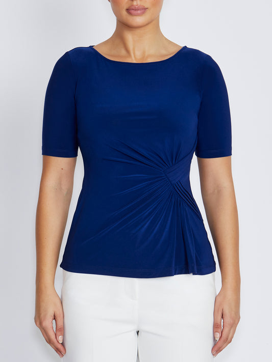 Orla Dark Blue Jersey Top