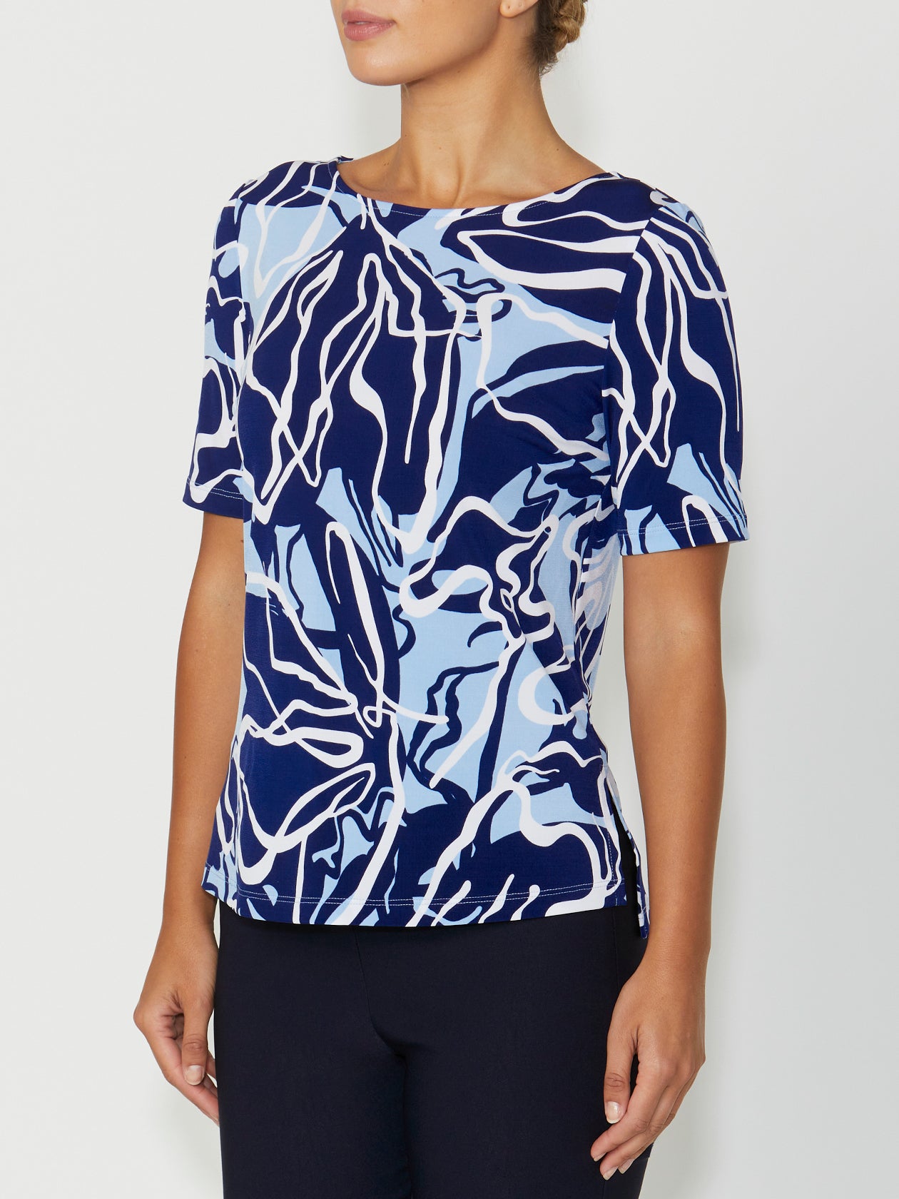 Women's Jersey Top in Blue | Remy
