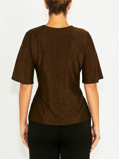 Dallas Bronze Lurex Top