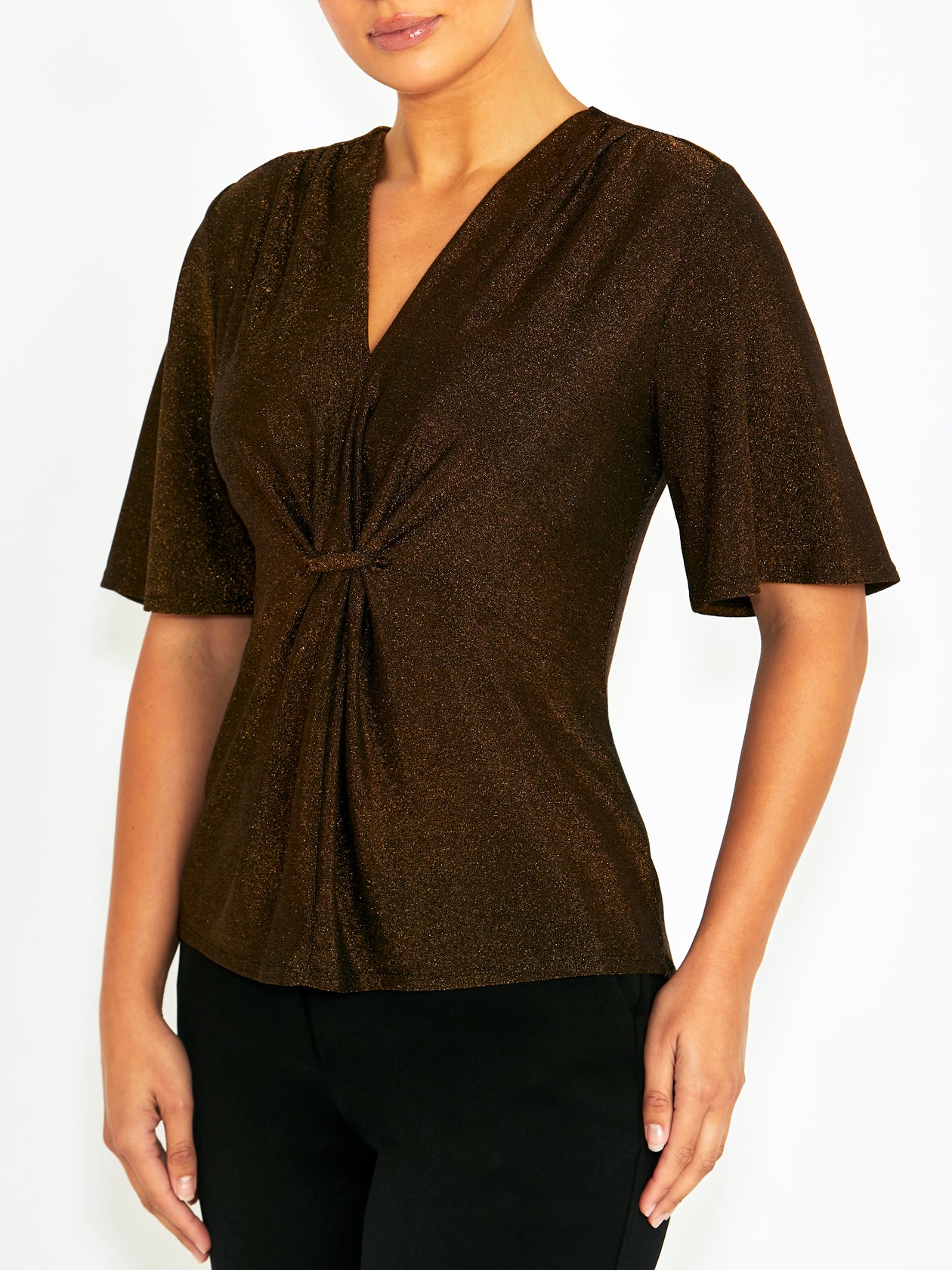 Dallas Bronze Lurex Top