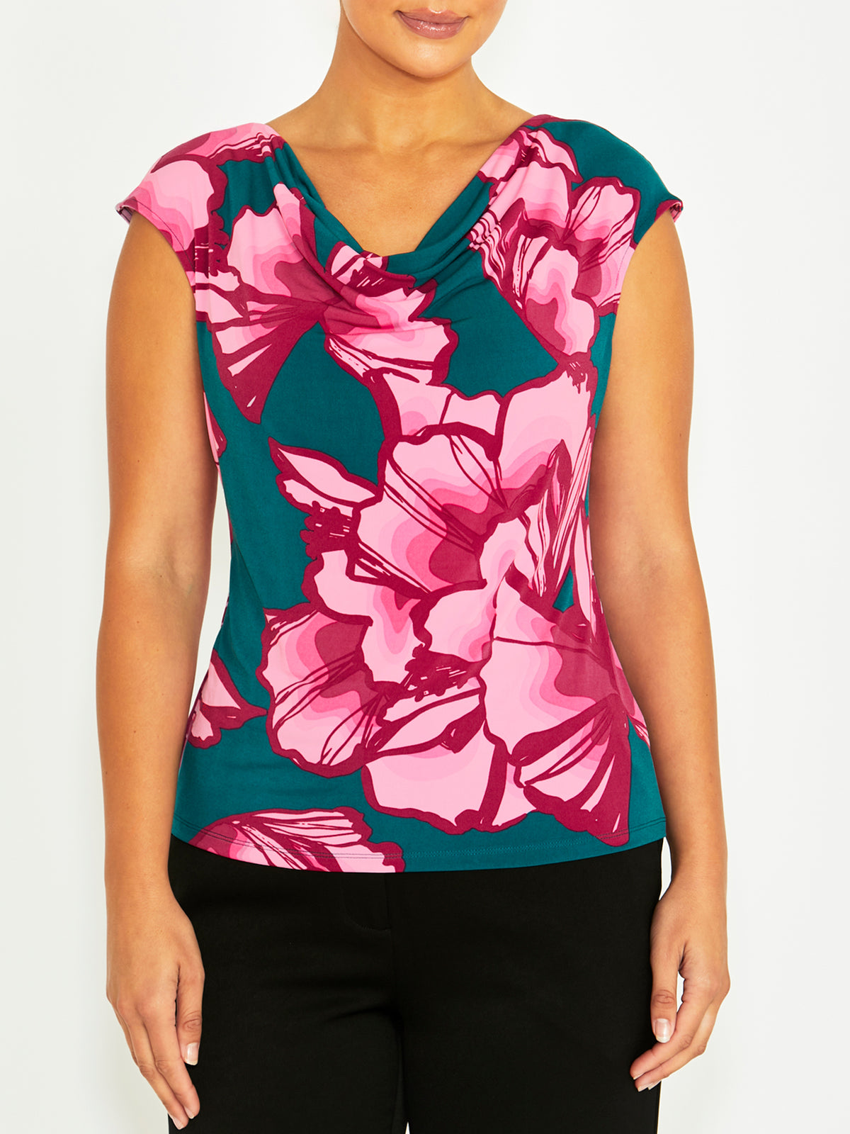 Women's Jersey Top in Green | Delphi
