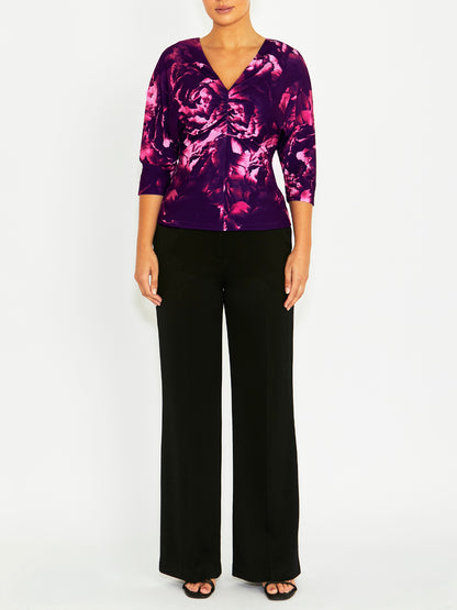Jana Fuchsia Rose Jersey Top