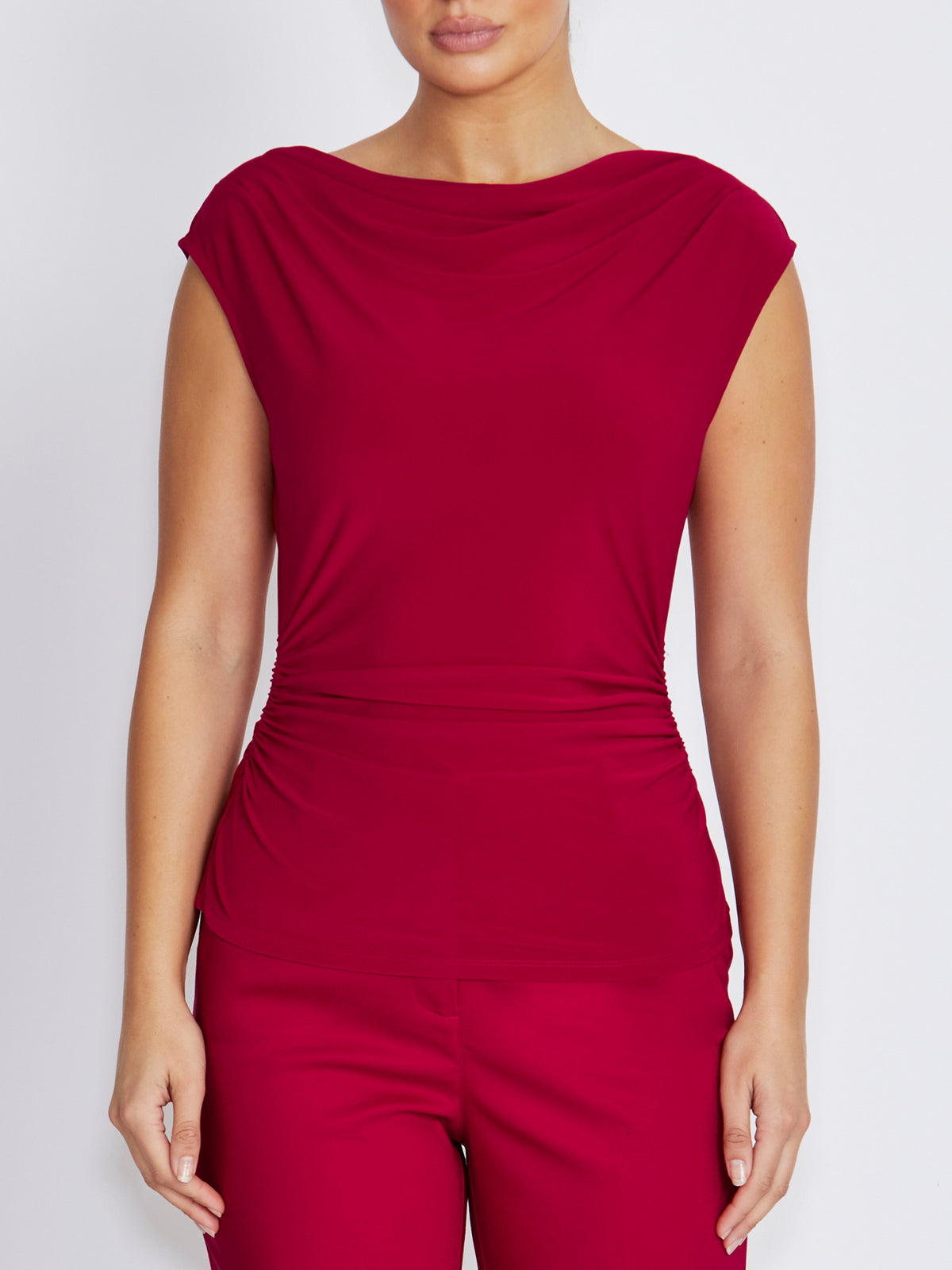 Anastasia Crimson Jersey Top