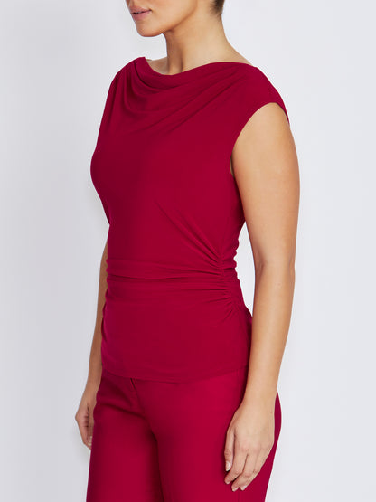 Anastasia Crimson Jersey Top