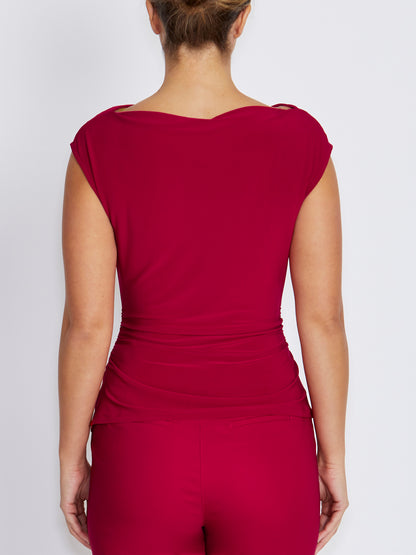 Anastasia Crimson Jersey Top