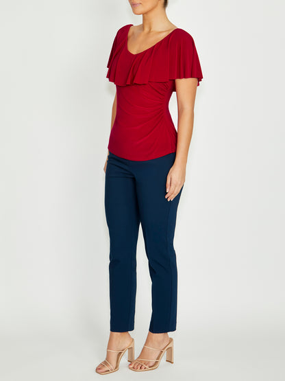 Trudy Red Jersey Top