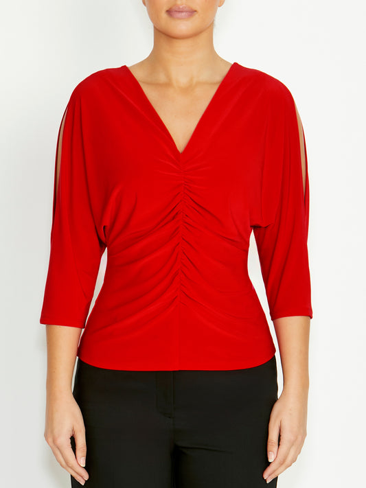 Women's Jersey Top in Red | Yasmina