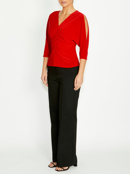Women's Jersey Top in Red | Yasmina