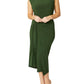 Loren Olive Jersey Dress