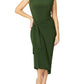 Loren Olive Jersey Dress