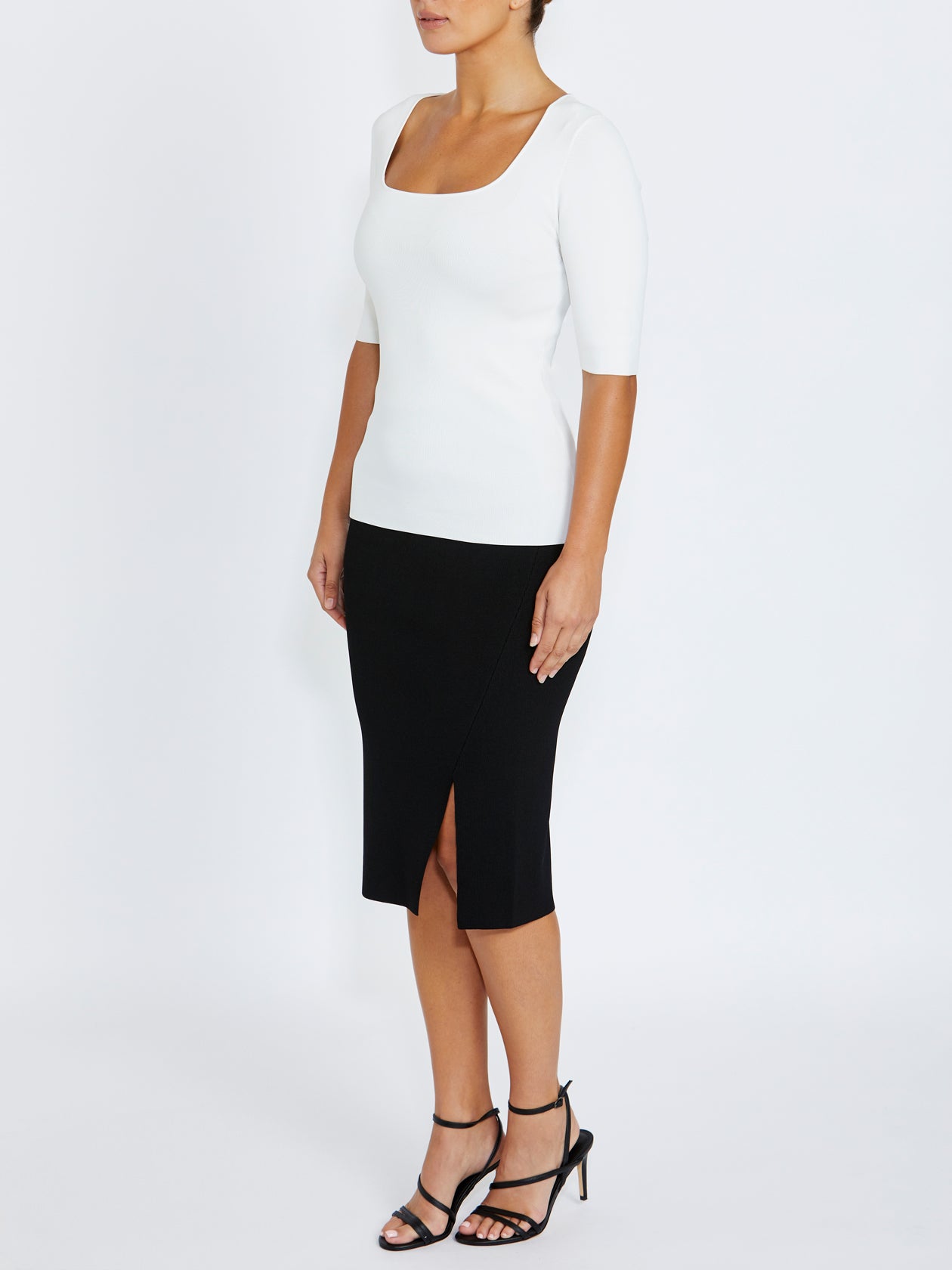 Ava Black Knit Skirt