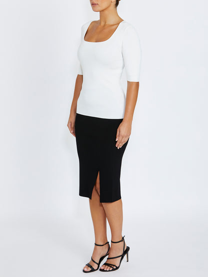Ava Black Knit Skirt