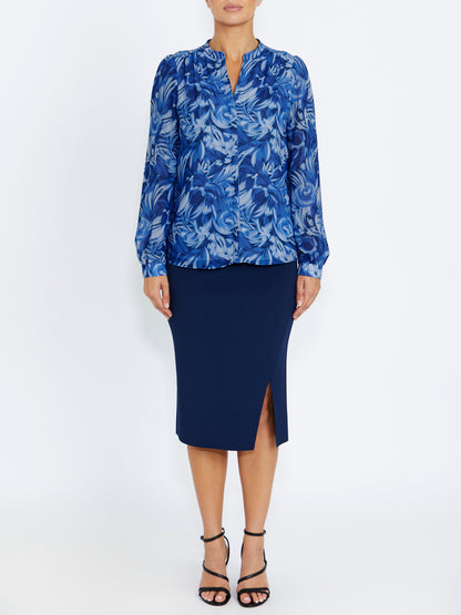 Ava Navy Knit Skirt