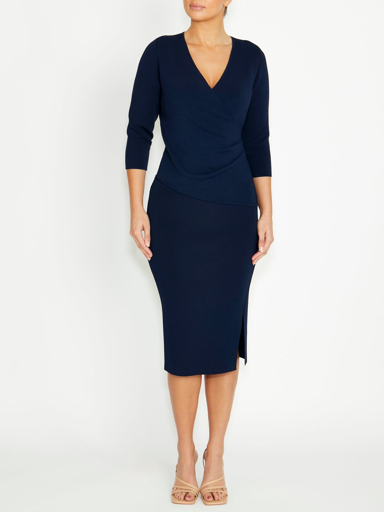 Eve Navy Knit Top