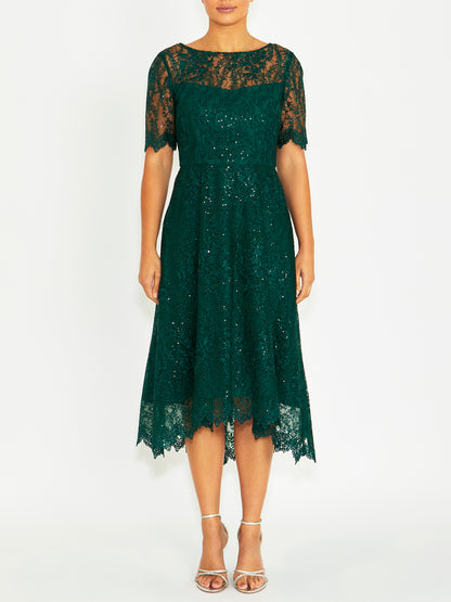 Skylar Forest Lace Dress