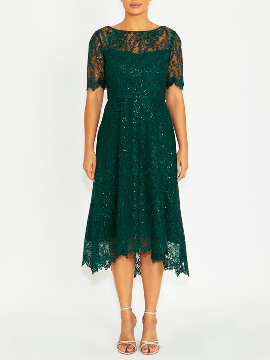 Skylar Forest Lace Dress