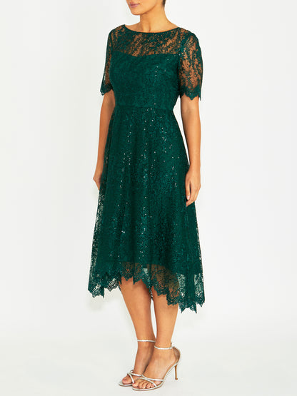 Skylar Forest Lace Dress